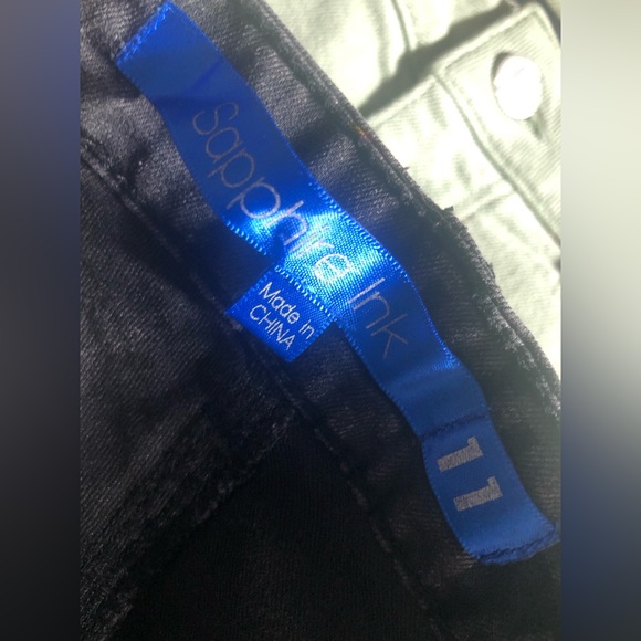 NWOT Sapphire Ink Jeans in Black and Grey Houndstooth - Size 11 Juniors - Picture 3 of 3